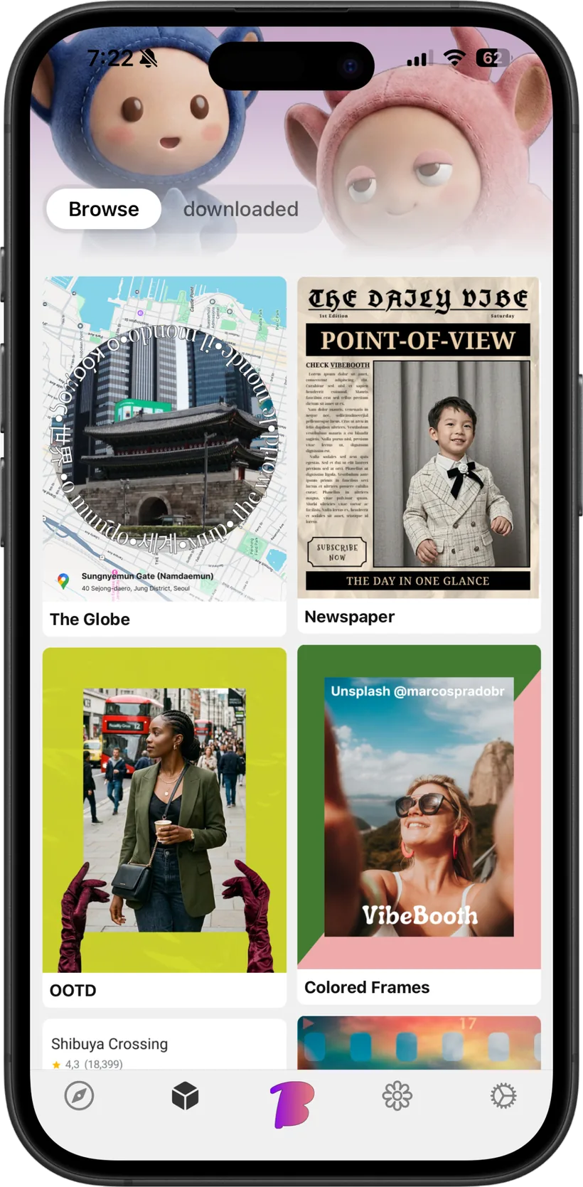 VibeBooth booth catalog